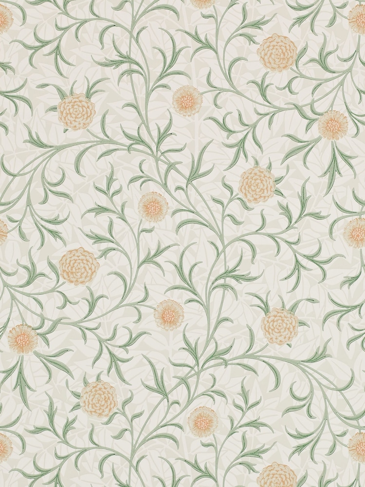 Morris & Co. Green Scroll Wallpaper - Image 1 of 1 Morris & Co. Green Scroll Wallpaper - Image 1 of 1