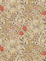 Morris & Co. Orange Golden Lily Wallpaper - Image 1 of 2