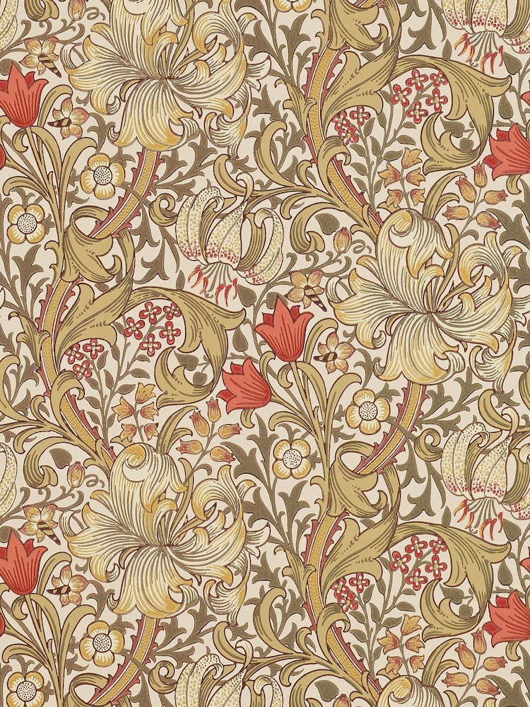 Morris & Co. Orange Golden Lily Wallpaper - Image 2 of 2