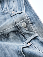 Verwaschenes Grau - Own Low Rise Stretch-Jeans mit ausgestelltem Bein und Saumschlitzen - Bild 11 von 11