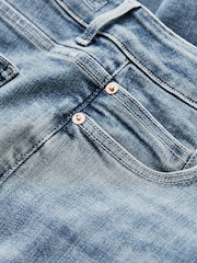 Verwaschenes Grau - Own Low Rise Stretch-Jeans mit ausgestelltem Bein und Saumschlitzen - Bild 9 von 11
