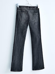 Schwarz - Own Low Rise Stretch-Jeans mit ausgestelltem Bein und Saumschlitzen - Bild 2 von 7