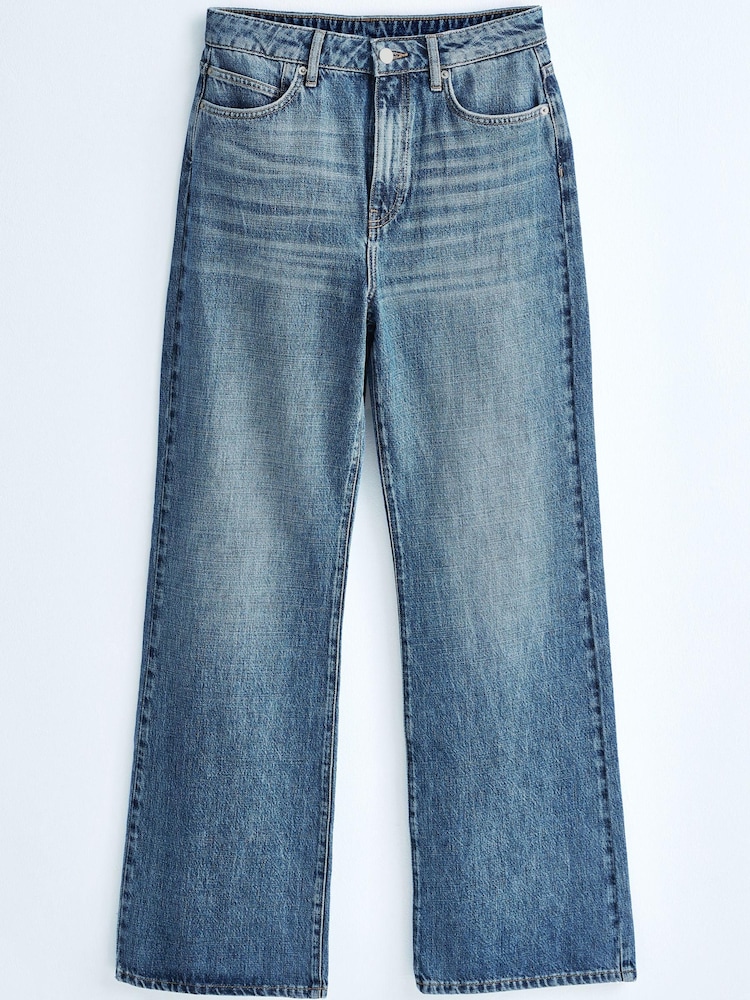 Own. Mid Blue High Waist Wide Leg Jeans - Image 3 of 7