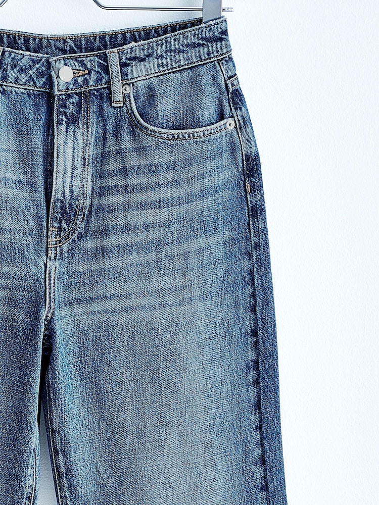 Own. Mid Blue High Waist Wide Leg Jeans - Image 4 of 7