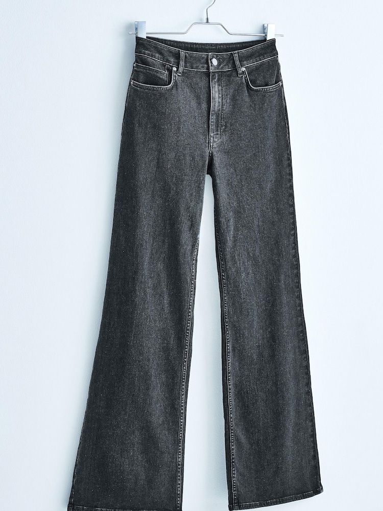 Own. Washed Black High Waist Wide Leg Jeans - Image 1 of 6
