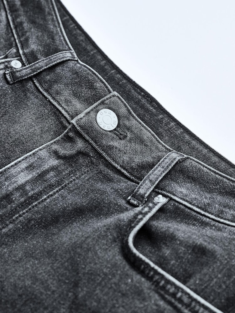 Own. Washed Black High Waist Wide Leg Jeans - Image 4 of 6