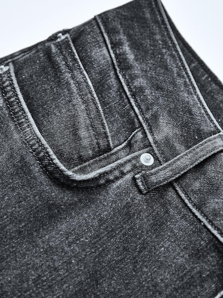 Own. Washed Black High Waist Wide Leg Jeans - Image 5 of 6
