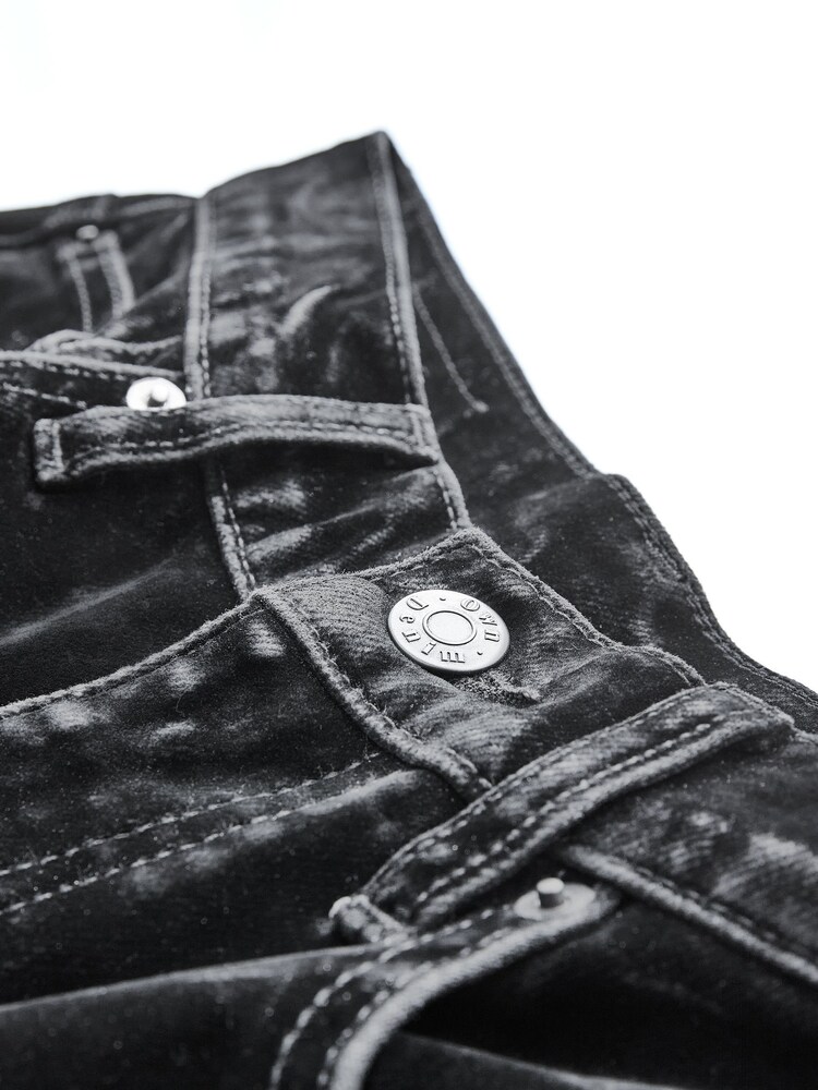 Velours noir - Jean large taille haute Own. - Image 10 of 12