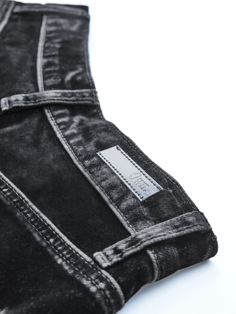 Velours noir - Jean large taille haute Own. - Image 11 of 12