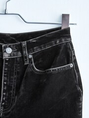 Black Velvet High Waist Wide Leg Jeans - Image 12 of 12
