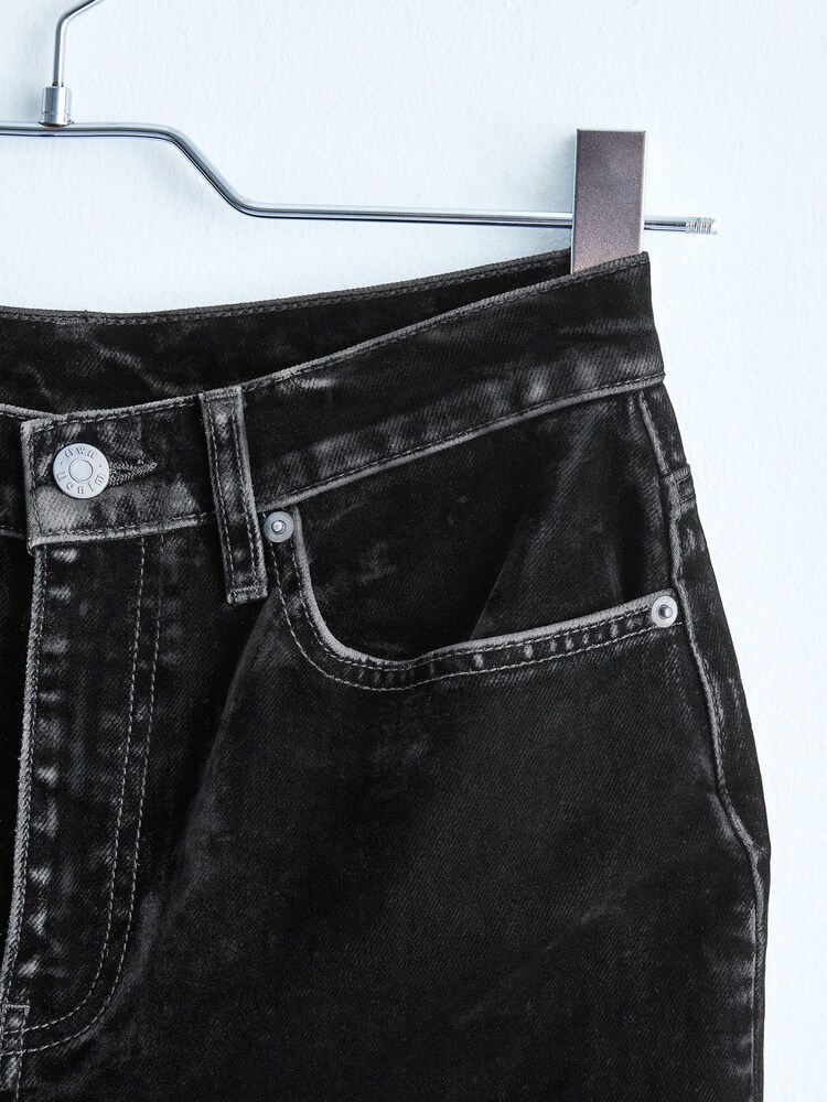 Black Velvet High Waist Wide Leg Jeans - Image 12 of 12