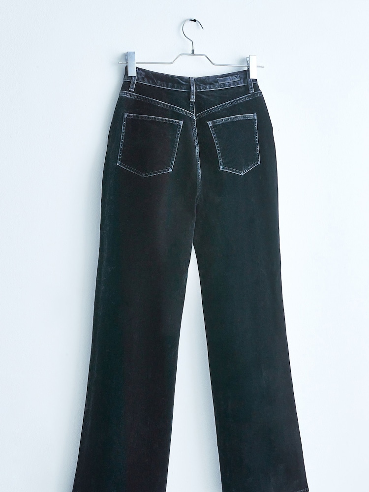 Velours noir - Jean large taille haute Own. - Image 6 of 12