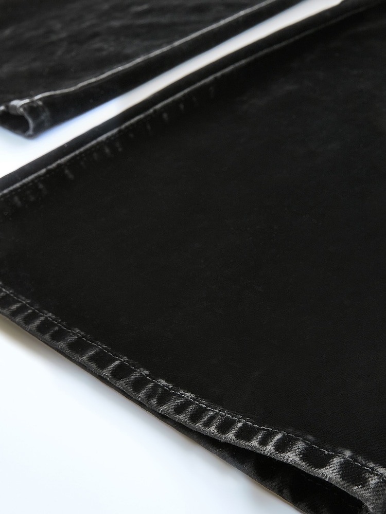 Velours noir - Jean large taille haute Own. - Image 8 of 12