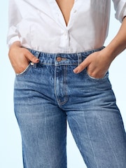 Mid Blue Twisted Seam Mom Jeans - Image 3 of 12