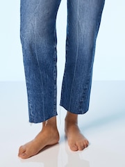 Mid Blue Twisted Seam Mom Jeans - Image 4 of 12