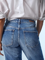 Mid Blue Twisted Seam Mom Jeans - Image 5 of 12
