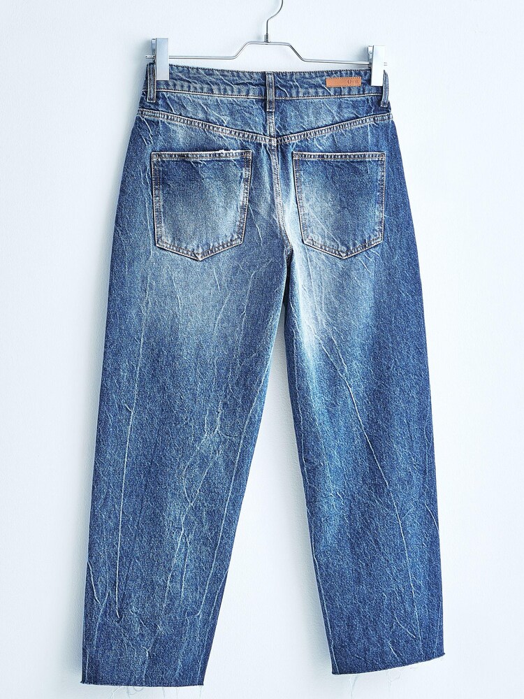 Bleu moyen - Jean mom à coutures torsadées Own. - Image 7 of 12
