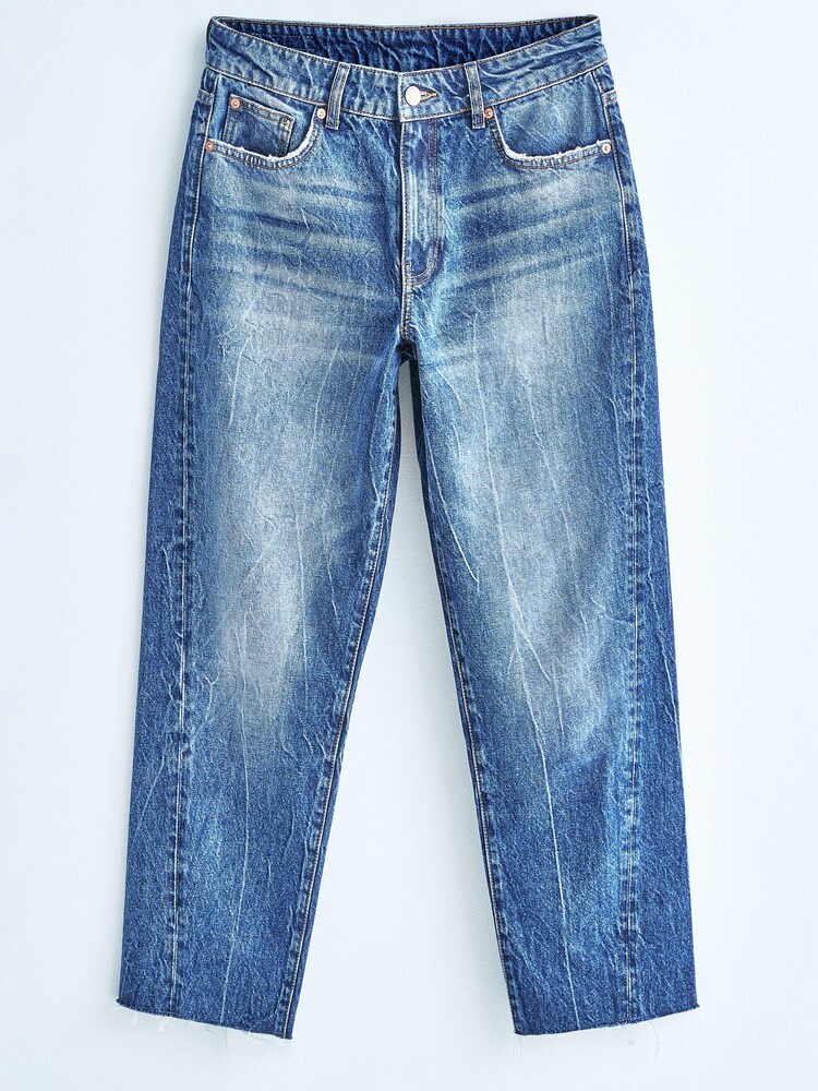 Bleu moyen - Jean mom à coutures torsadées Own. - Image 8 of 12