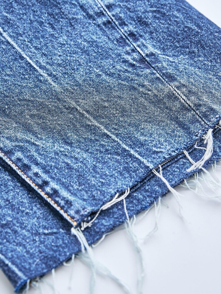 Bleu moyen - Jean mom à coutures torsadées Own. - Image 9 of 12