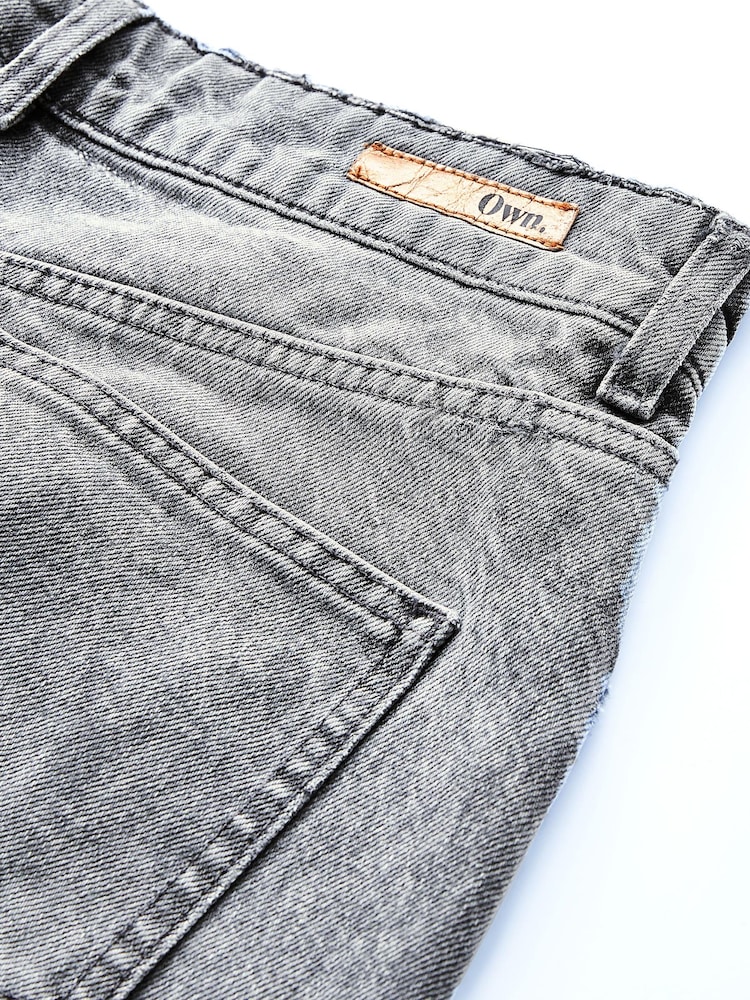 Gris - Jean mom à coutures torsadées Own. - Image 11 of 14