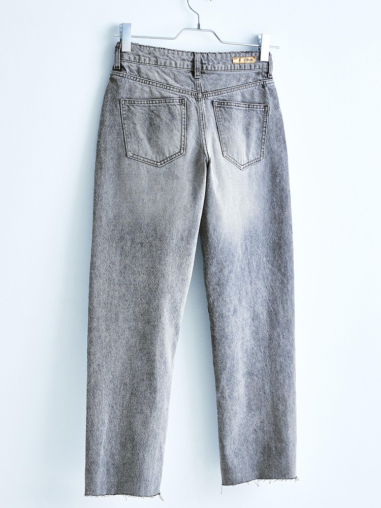 Grey Twisted Seam Mom Jeans - Image 14 of 14