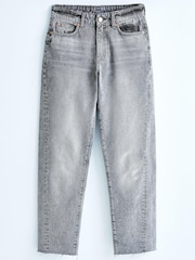 Grey Twisted Seam Mom Jeans - Image 9 of 14