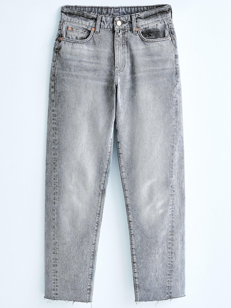 Gris - Jean mom à coutures torsadées Own. - Image 9 of 14