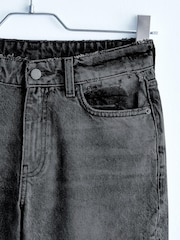 Washed Black Twisted Seam Mom Jeans - Image 12 of 13