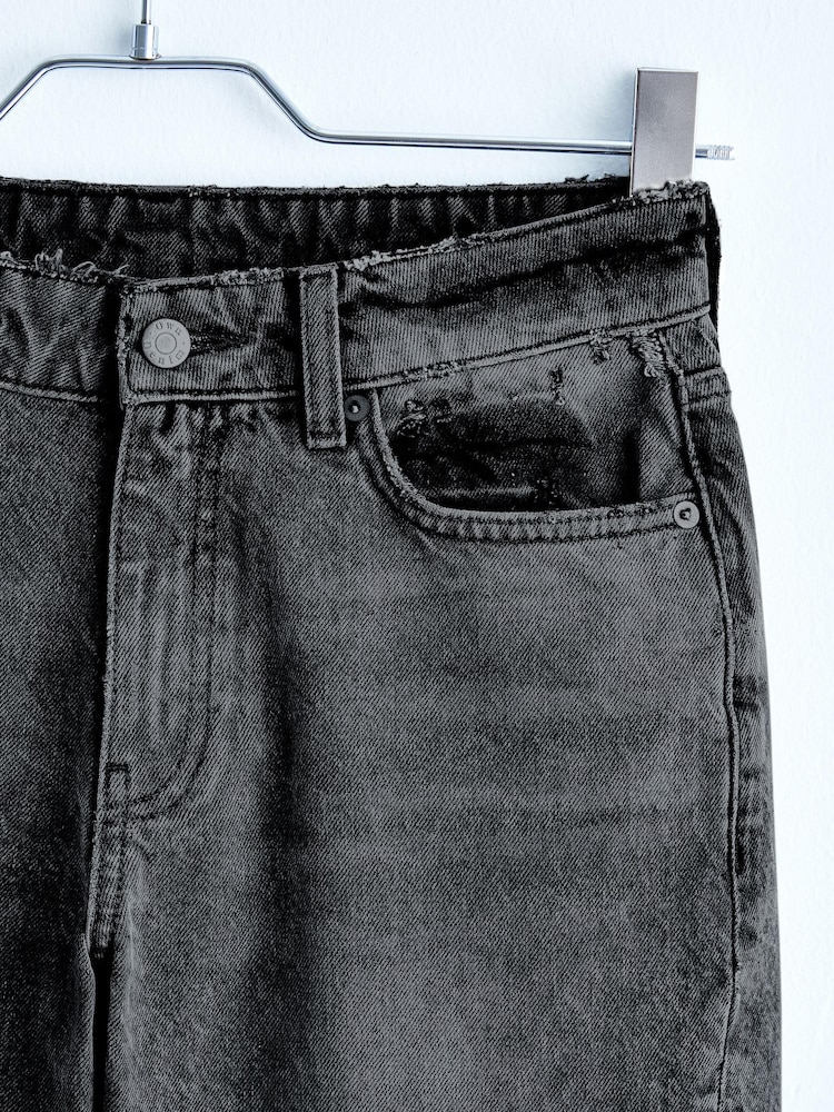 Noir lavé - Jean mom à coutures torsadées Own. - Image 12 of 13