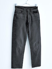 Washed Black Twisted Seam Mom Jeans - Image 7 of 13