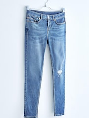 Mid Blue Low Rise Skinny Jeans - Image 3 of 10