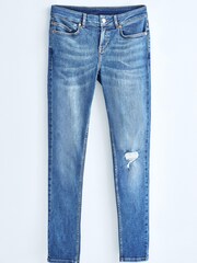 Mid Blue Low Rise Skinny Jeans - Image 5 of 10