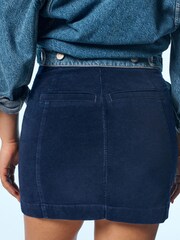 Blue Velvet Mini Biker Skirt - Image 5 of 12