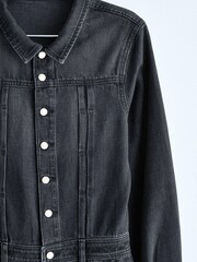 Washed Grey Denim Boilersuit - Image 8 of 10