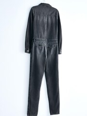 Washed Grey Denim Boilersuit - Image 9 of 10