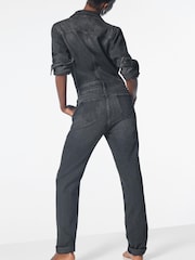 Washed Grey Denim Boilersuit - Image 2 of 10