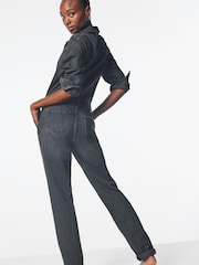 Washed Grey Denim Boilersuit - Image 3 of 10
