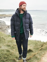 Seasalt Cornwall Blue Mens Gatekeeper Waterproof Puffer Coat - Image 2 of 8