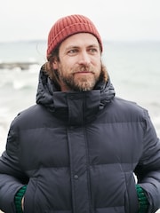 Seasalt Cornwall Blue Mens Gatekeeper Waterproof Puffer Coat - Image 3 of 8