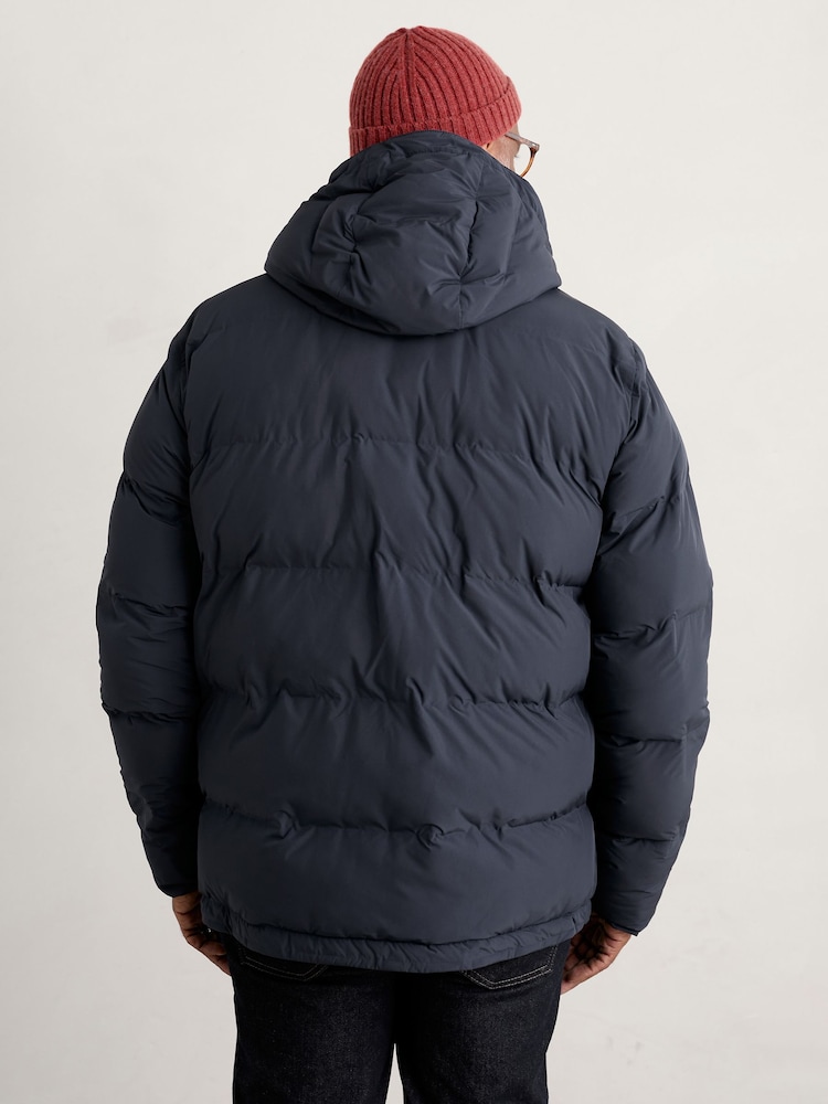 Seasalt Cornwall Blue Mens Gatekeeper Waterproof Puffer Coat - Image 8 of 8