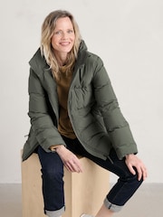 Seasalt Cornwall Green Waymaker Waterproof Puffer Jacket - Image 1 of 4