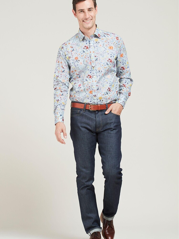 Simon Carter Grey Linen Garden Shirt - Image 1 of 6 Simon Carter Grey Linen Garden Shirt - Image 1 of 6
