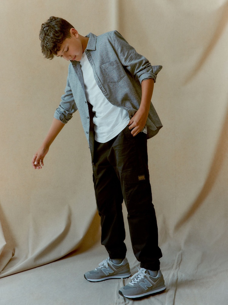 Black Cargo Trousers (3-16yrs) - Image 1 of 8