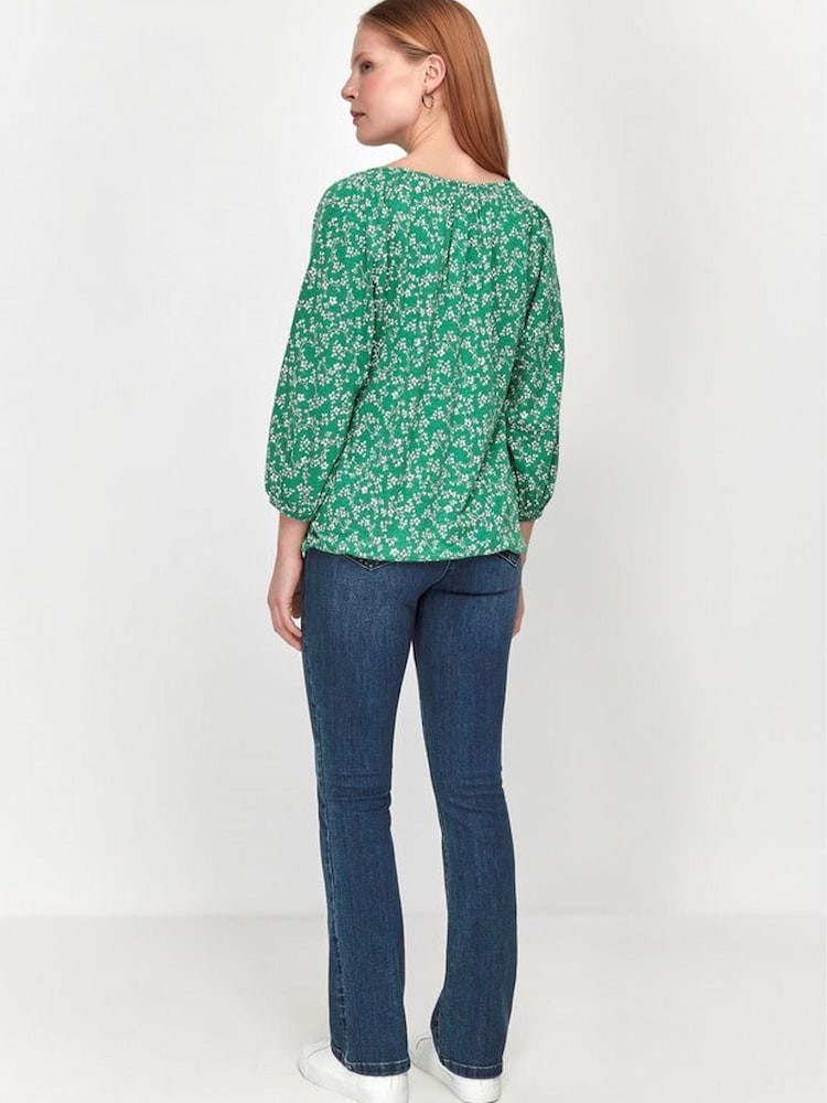 M&Co Green Floral Top - Image 2 of 4 M&Co Green Floral Top - Image 2 of 4