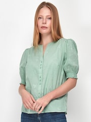 M&Co Green Floral Embroidered Blouse - Image 1 of 4