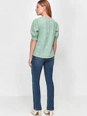 M&Co Green Floral Embroidered Blouse - Image 2 of 4