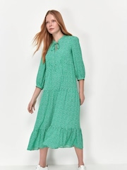 M&Co Green Spot Tiered Dress - Image 3 of 5
