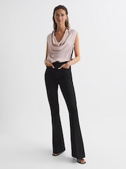Reiss Nude Ameliee Cowl Front Sleeveless Blouse - Image 3 of 7