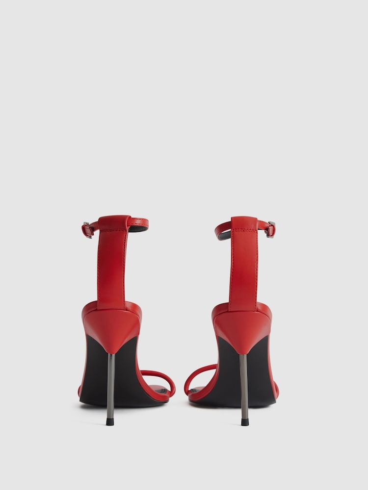 Reiss Orange Carey Strappy Pin Heel Sandals - Image 7 of 8