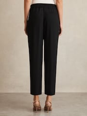 Reiss Black Hailey Tapered Pull On Trousers - Image 4 of 5